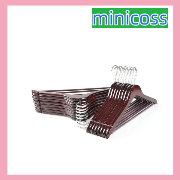 MINICOSS Wooden Hangers, Luxury Suit Hangers For Closet Wayfair